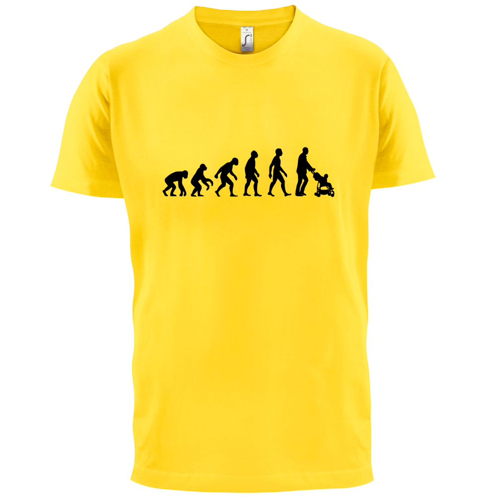 Evolution Of Man Push Chair T Shirt