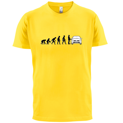 Evolution of Man Clio Driver T Shirt