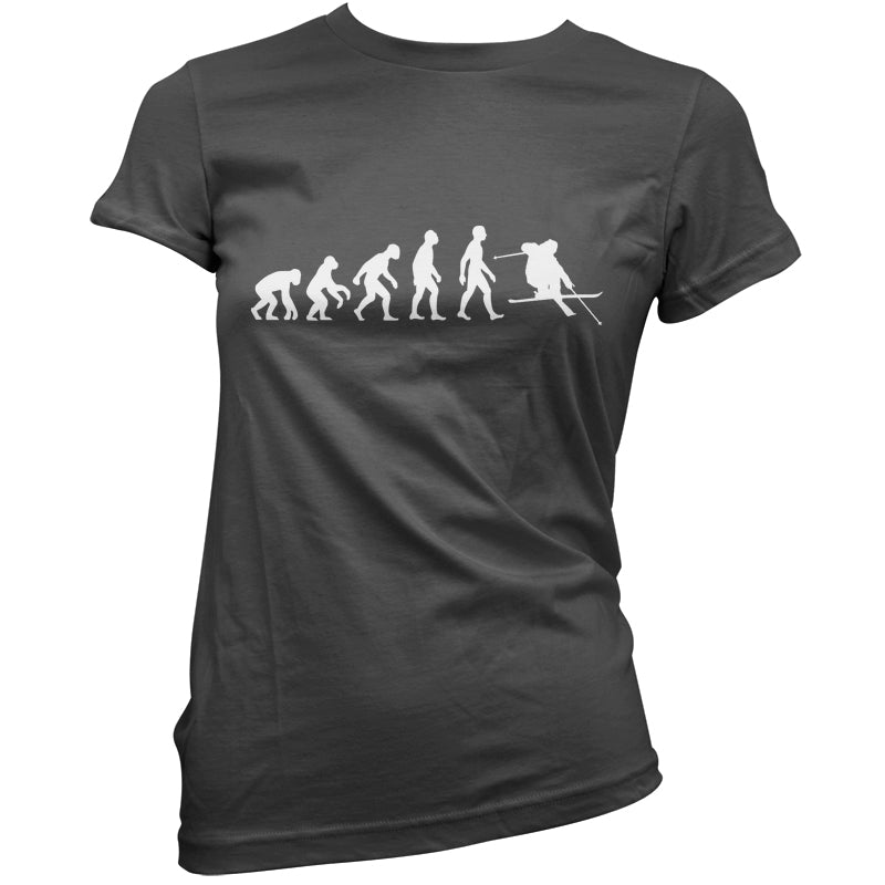 Evolution of Man Skiing T Shirt