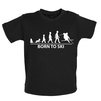 Born to Ski Baby T Shirt