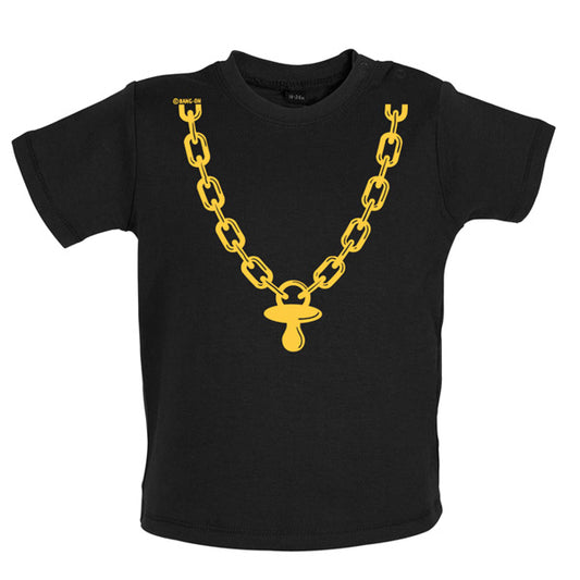 Gold chain and dummy Baby T Shirt