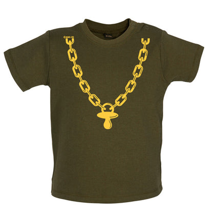 Gold chain and dummy Baby T Shirt