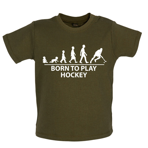 Born to play Hockey Baby T Shirt