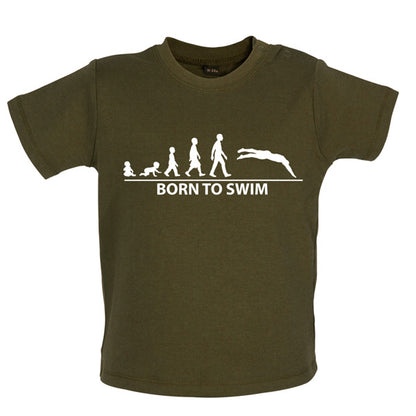 Born to Swim Baby T Shirt