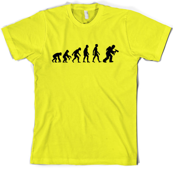 Evolution of Man Firefighter T Shirt