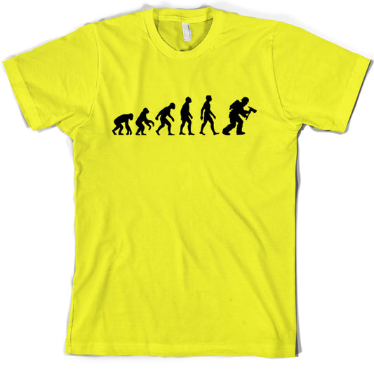 Evolution of Man Firefighter T Shirt