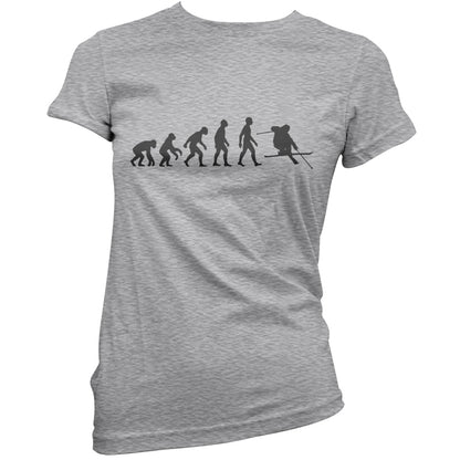 Evolution of Man Skiing T Shirt