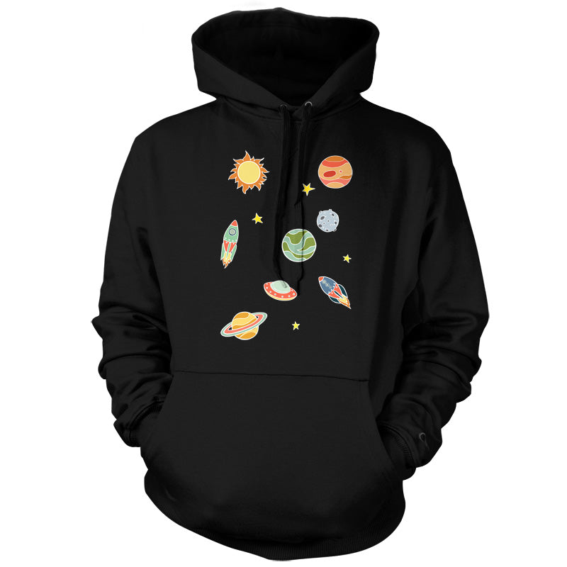 Cartoon Space Scene T Shirt