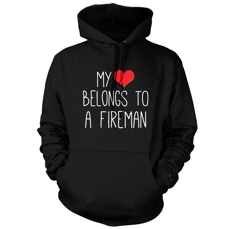 My Heart Belongs To A Fireman T Shirt