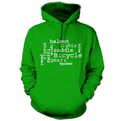 Bicycle Word Cloud T Shirt