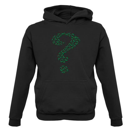 Green Bat Question Mark Kids T Shirt