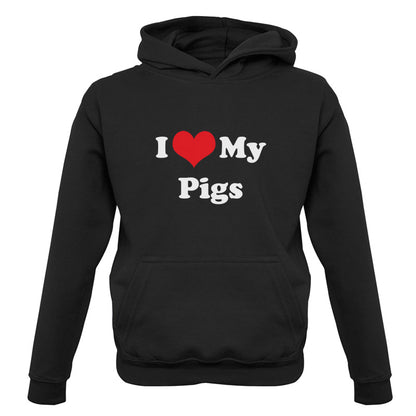I Love My Pigs Kids T Shirt