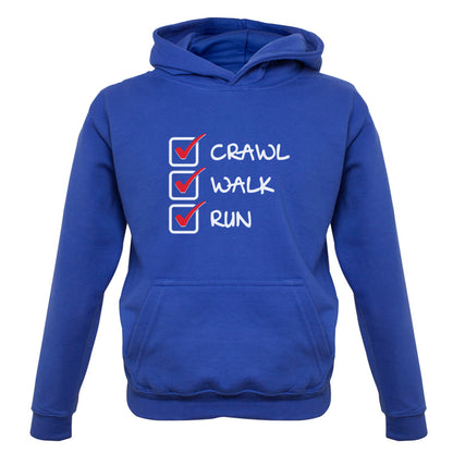 Crawl Walk Run Kids T Shirt