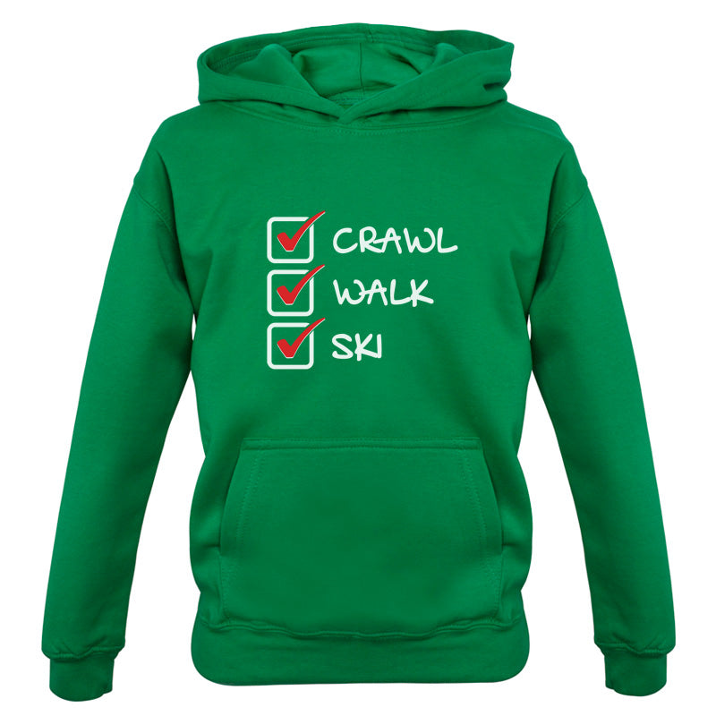 Crawl Walk Ski Kids T Shirt