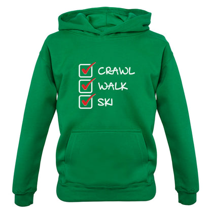 Crawl Walk Ski Kids T Shirt