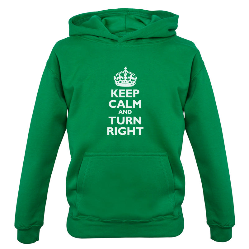 Keep Calm and Turn Right Kids T Shirt