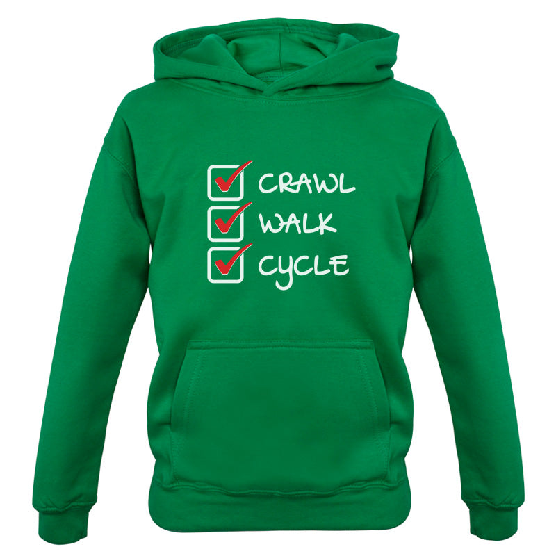 Crawl Walk Cycle Kids T Shirt