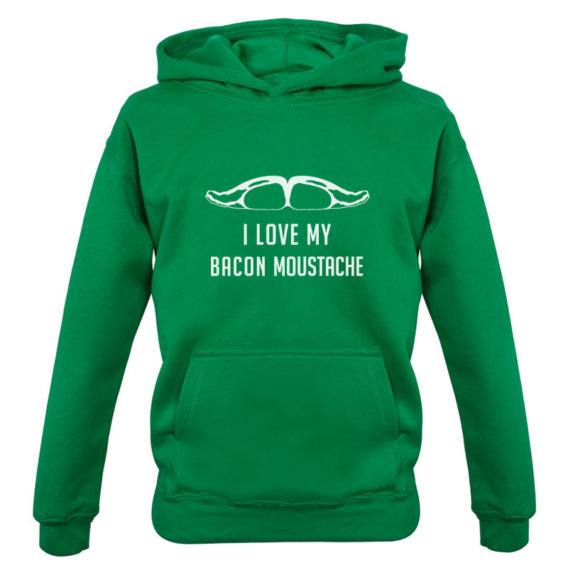 I Love My Bacon Moustache Kids T Shirt