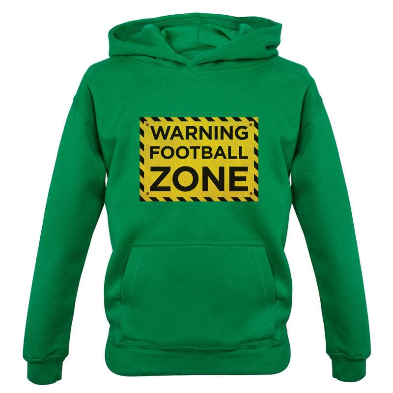 Warning Football Zone Kids T Shirt