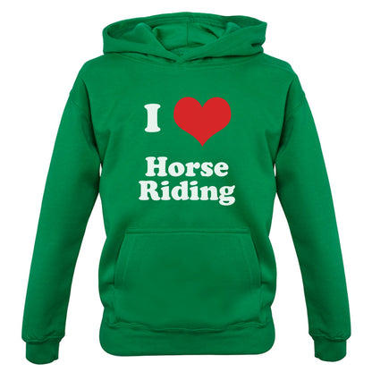 I Love Horse Riding Kids T Shirt