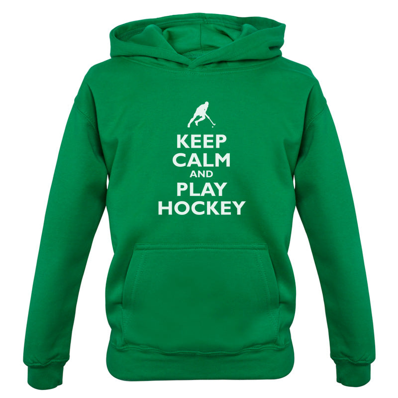 Keep Calm and Play Hockey Kids T Shirt