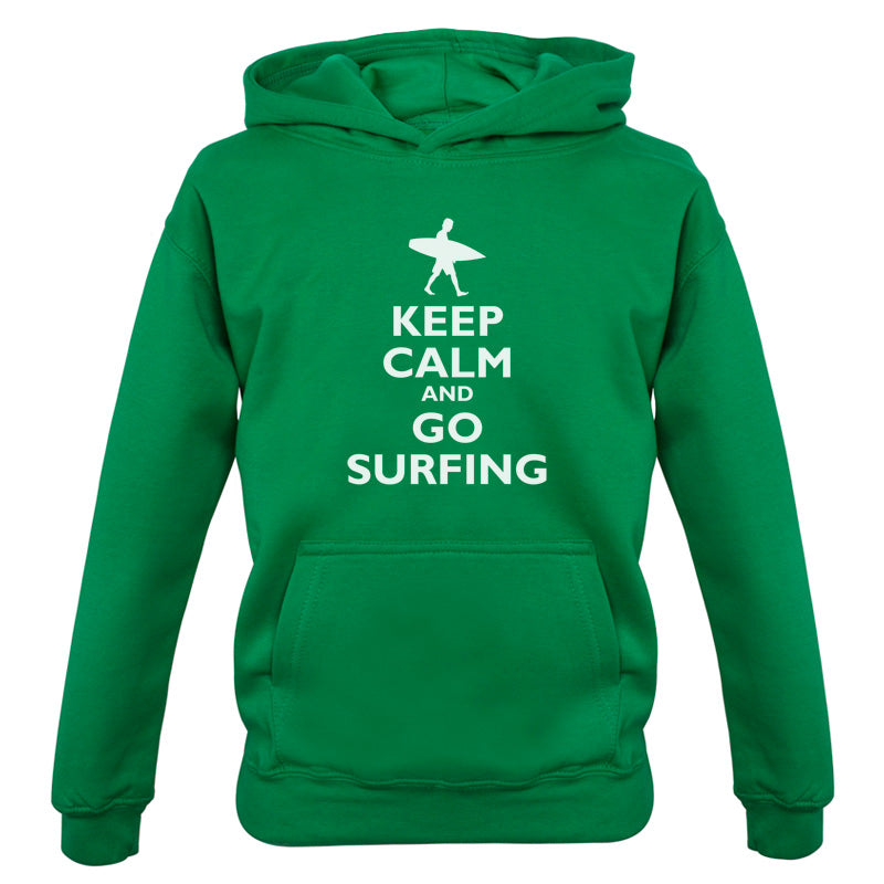 Keep Calm and Go Surfing Kids T Shirt