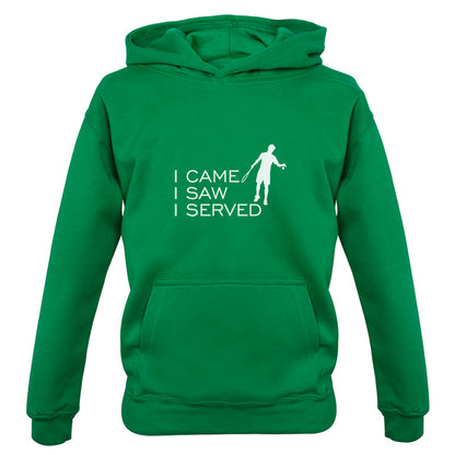 I Came I Saw I Served Kids T Shirt