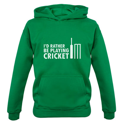 I'd Rather Be Playing Cricket Kids T Shirt