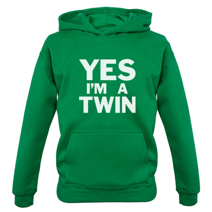 Yes I'm A Twin Kids T Shirt