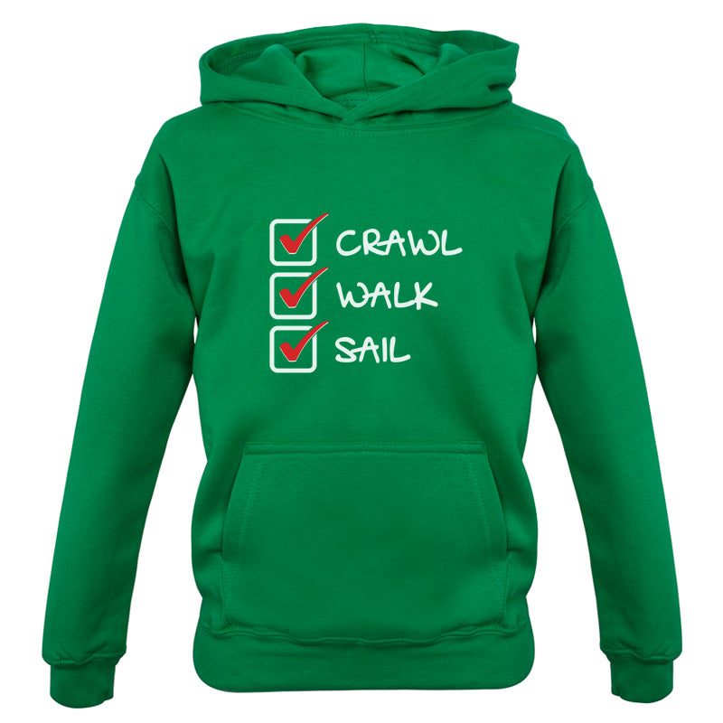 Crawl Walk Sail Kids T Shirt