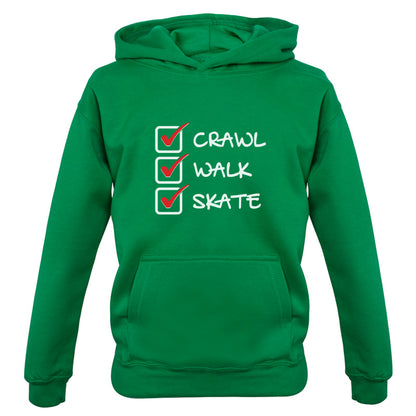 Crawl Walk Skate Kids T Shirt