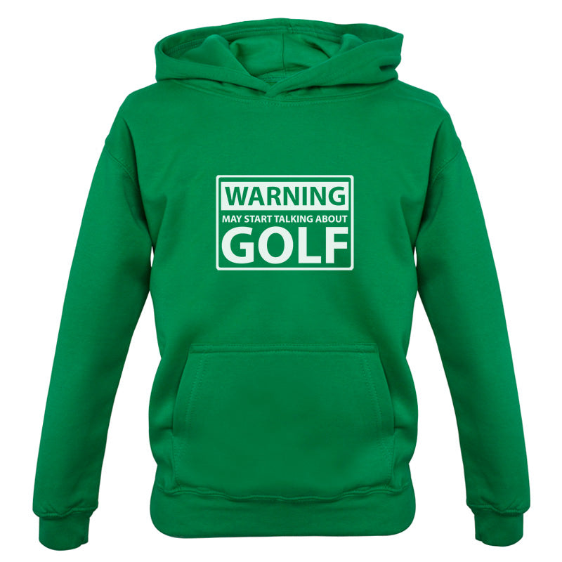 Warning May Start Talking About Golf Kids T Shirt