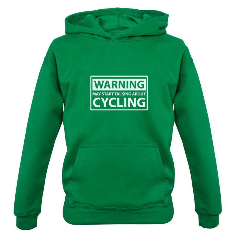 Warning May Start Talk About Cycling Kids T Shirt