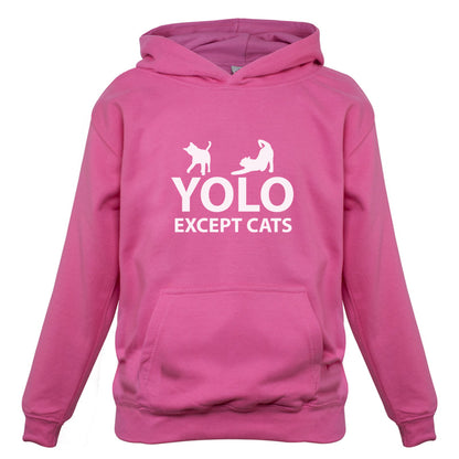 Yolo Except Cats Kids T Shirt