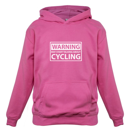 Warning May Start Talk About Cycling Kids T Shirt