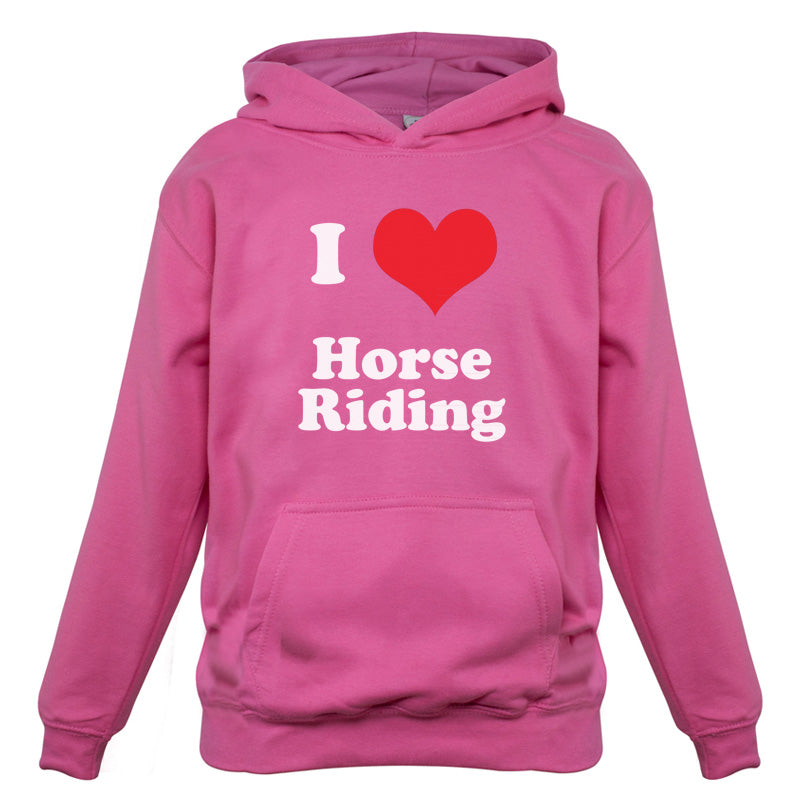 I Love Horse Riding Kids T Shirt