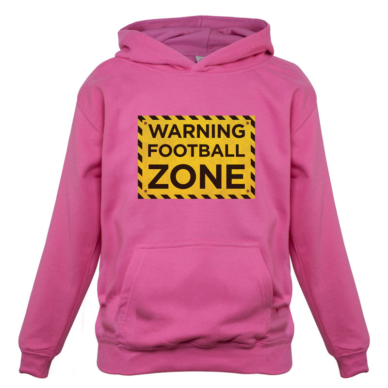 Warning Football Zone Kids T Shirt