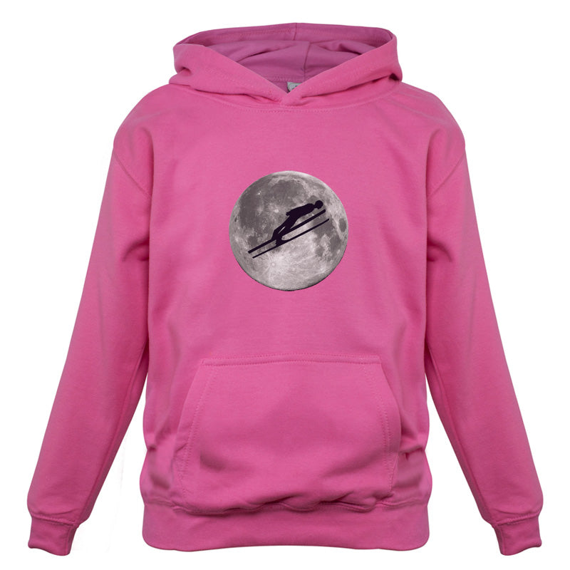 Ski Jump Moon Kids T Shirt