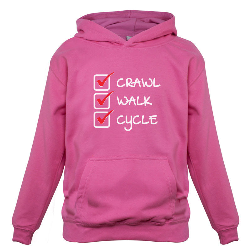 Crawl Walk Cycle Kids T Shirt