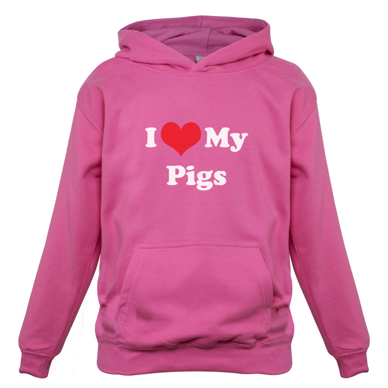 I Love My Pigs Kids T Shirt