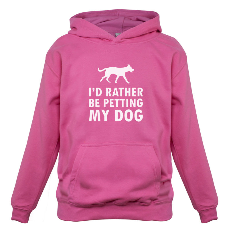 I'd Rather Be Petting My Dog Kids T Shirt