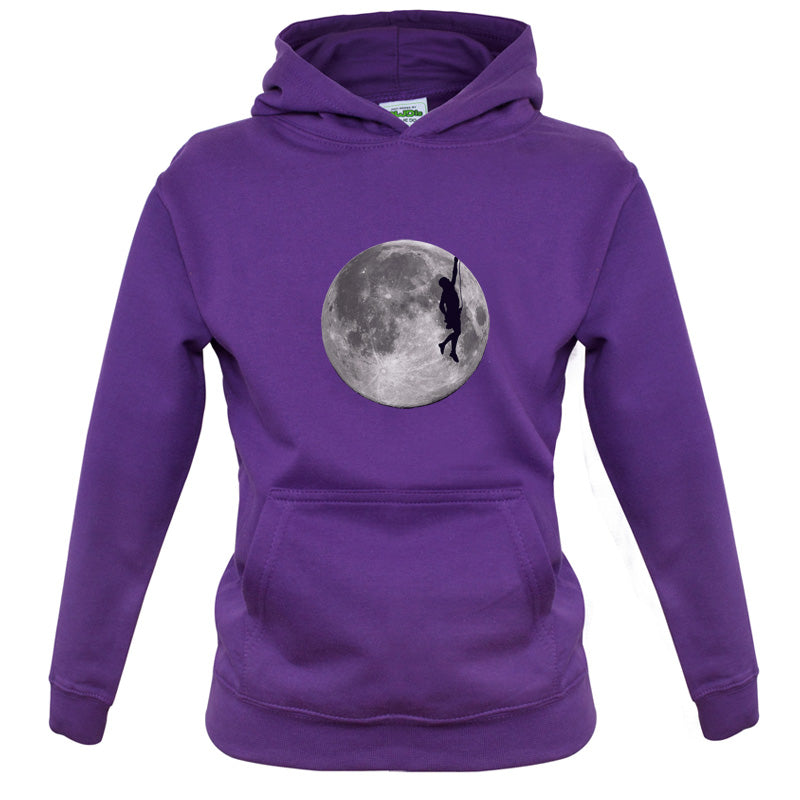 Rock Climbing Moon Kids T Shirt