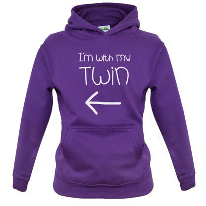 I'm With My Twin ( Left) Kids T Shirt