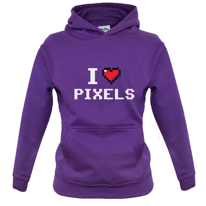 I Love Pixels Kids T Shirt