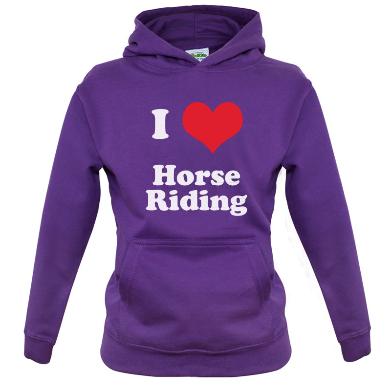 I Love Horse Riding Kids T Shirt