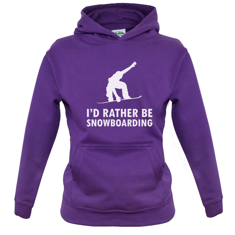 I'd Rather Be Snowboarding Kids T Shirt