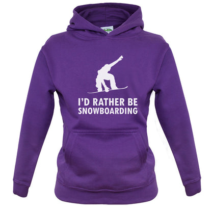 I'd Rather Be Snowboarding Kids T Shirt