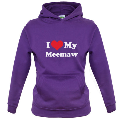 I Love My Meemaw Kids T Shirt