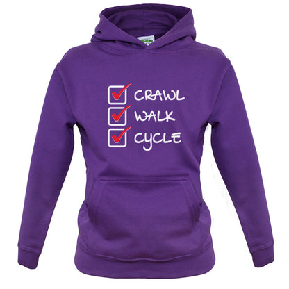 Crawl Walk Cycle Kids T Shirt