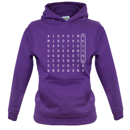 Skiing WordSearch Kids T Shirt